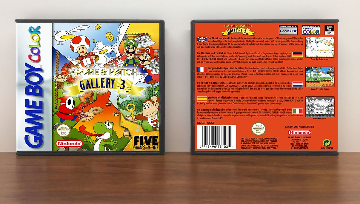 Game &amp; Watch Gallery 3 (PAL), Artwork Spine Color: Chrome