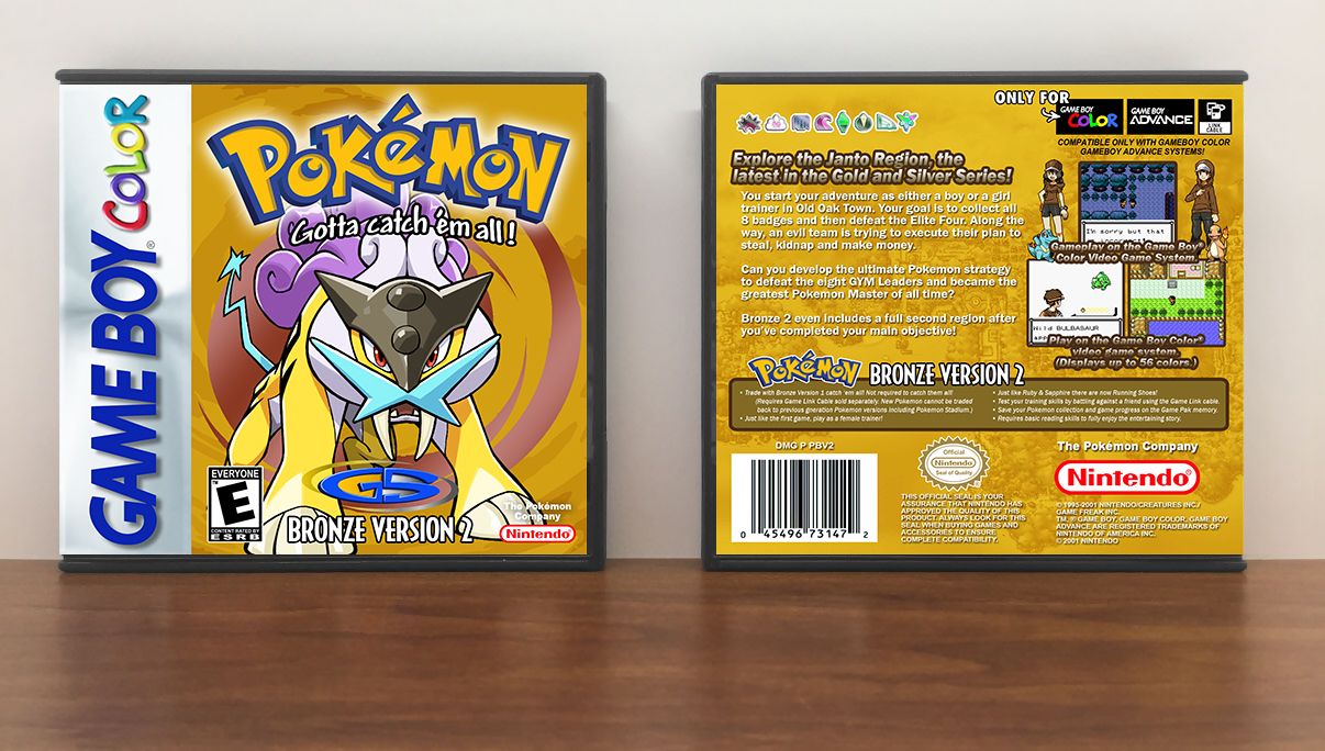Pokemon Bronze Version 2, Artwork Spine Color: Chrome