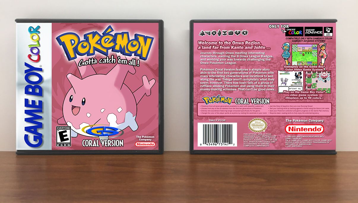 Pokemon Coral Version, Artwork Spine Color: Chrome