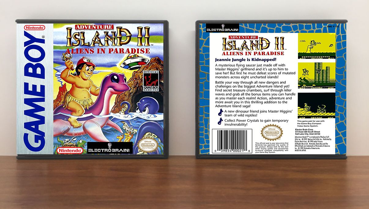 Adventure Island II: Aliens in Paradise (Electro Brain), Artwork Spine Color: Chrome