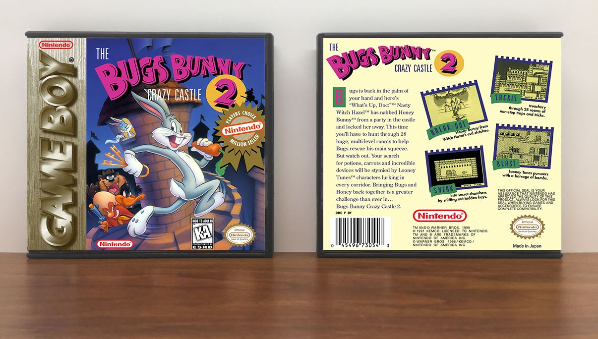 Bugs Bunny: Crazy Castle 2, The (PC), Case Color: DARK GREY (OEM DS CASE COLOR), Artwork Spine Color: (PC) Chrome