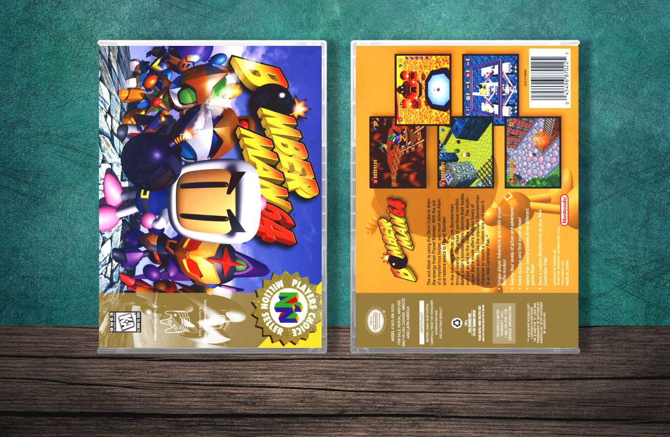 Bomberman 64 (PC), Case Color: CLEAR (Transparent)
