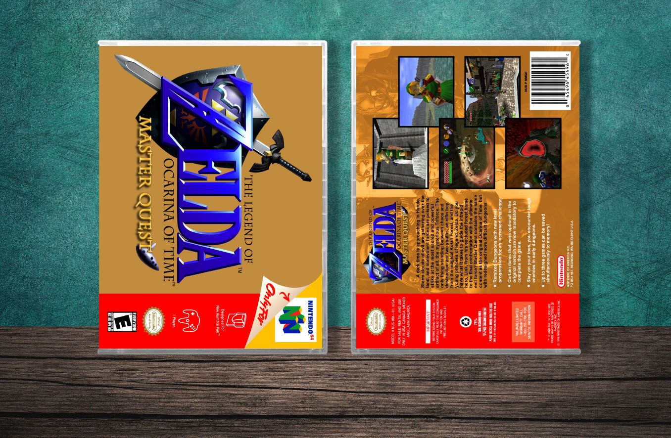 Legend of Zelda: Ocarina of Time, The Master Quest (Green Spine), Case Color: CLEAR (Transparent)