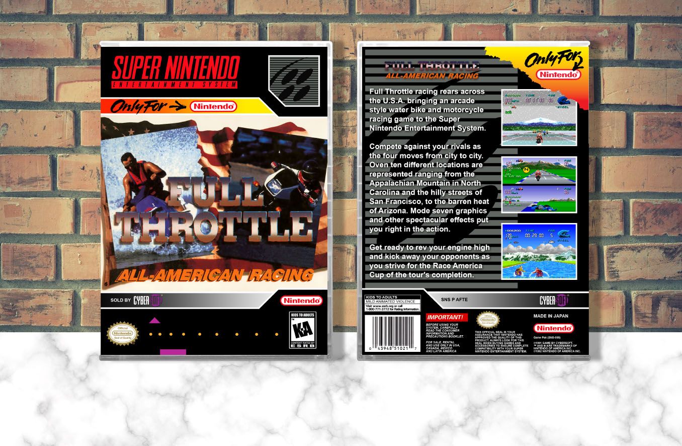 Full Throttle: All American Racing, Case Color: CLEAR (Transparent)