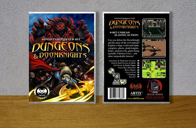 Adventurequest 8-bit Dungeons &amp; Doomknights, Case Color: CLEAR (Transparent)