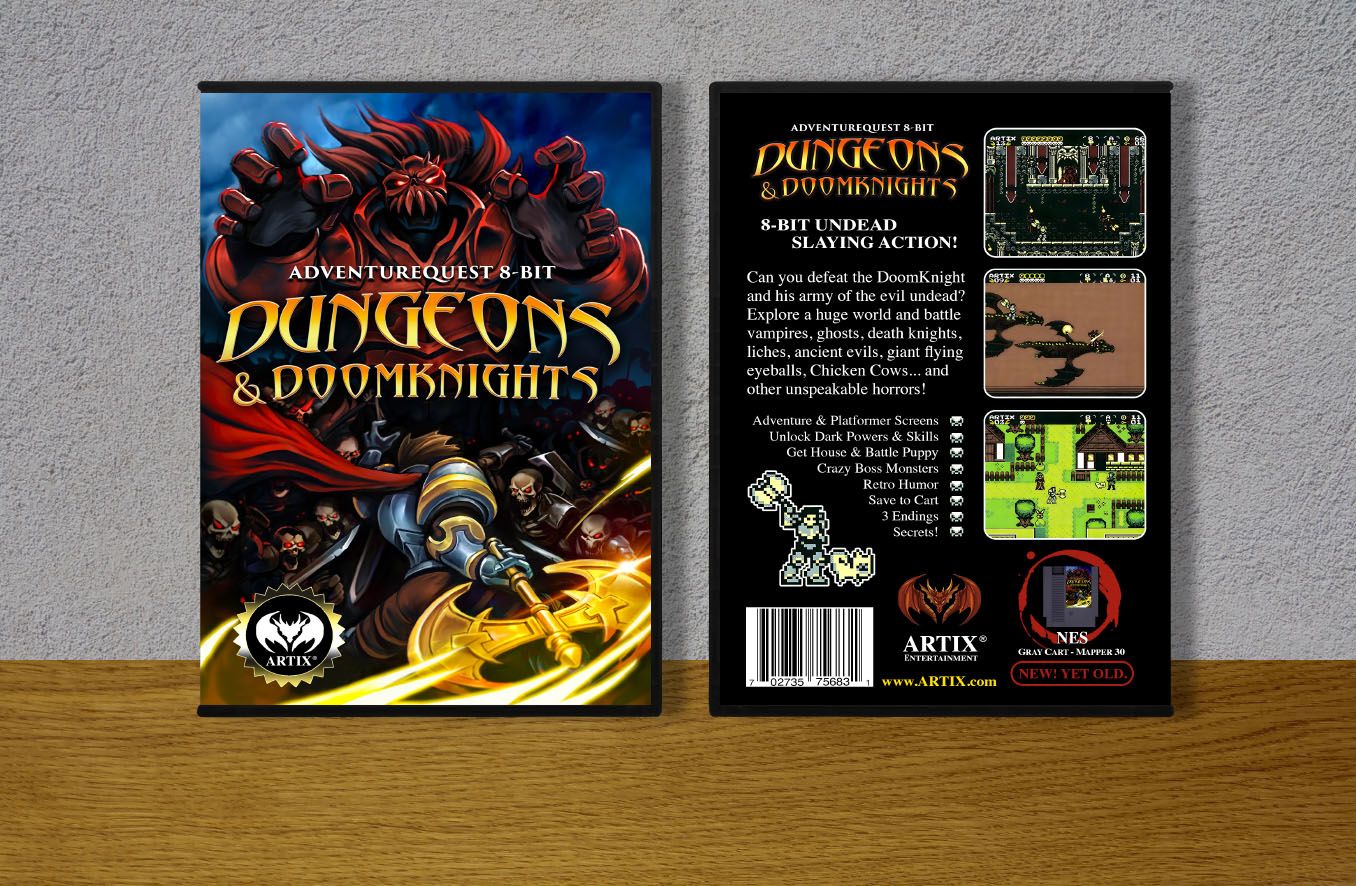 Adventurequest 8-bit Dungeons &amp; Doomknights, Case Color: DARK GREY (OEM DS CASE COLOR)