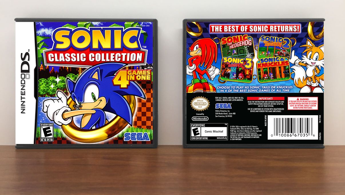 Sonic Classic Collection, Case Color: DARK GREY (OEM DS CASE COLOR)