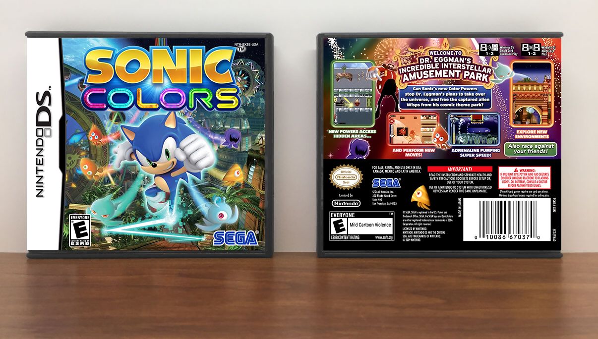 Sonic Colors, Case Color: DARK GREY (OEM DS CASE COLOR)