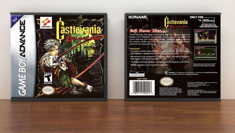 Castlevania: Circle of the Moon, Artwork Spine Color: Chrome