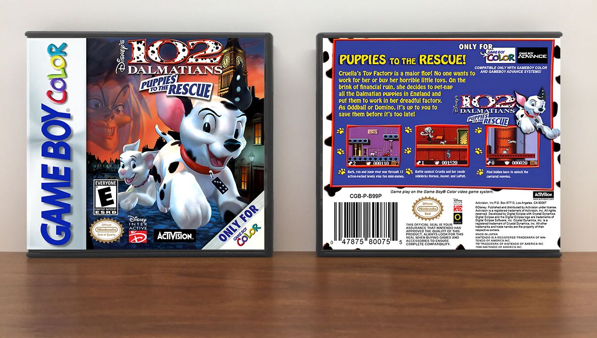 102 Dalmatians: Puppies to the Rescue, Artwork Spine Color: Chrome