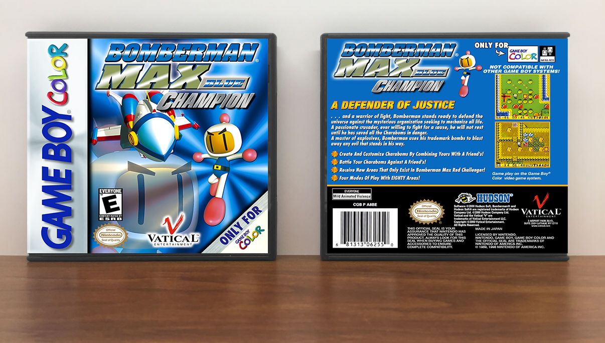 Bomberman Max: Blue Champion, Artwork Spine Color: Chrome