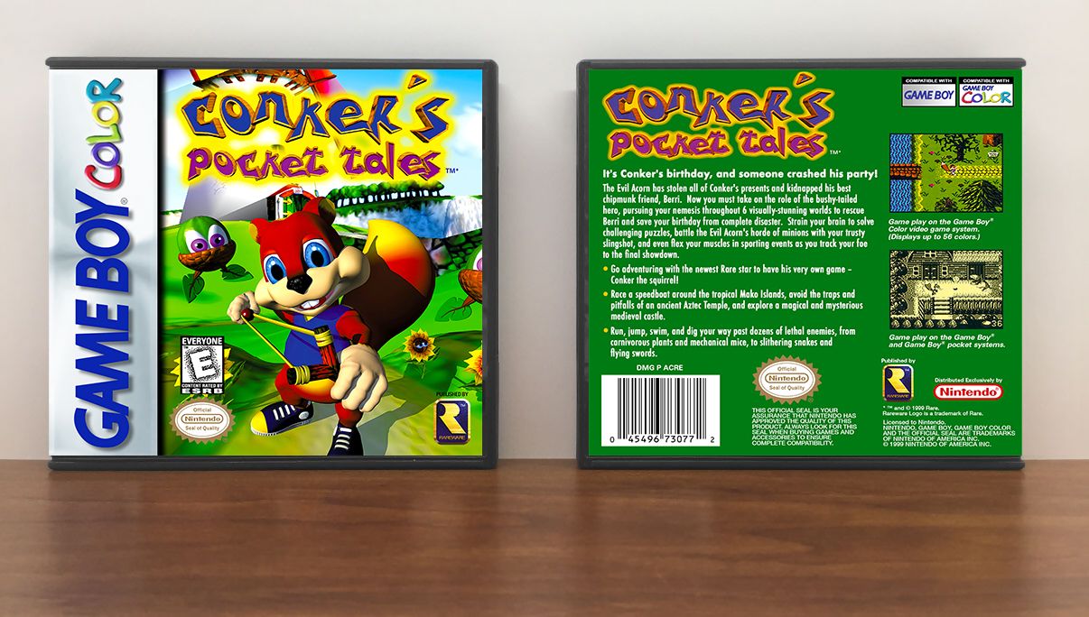 Conker's Pocket Tales, Artwork Spine Color: Chrome