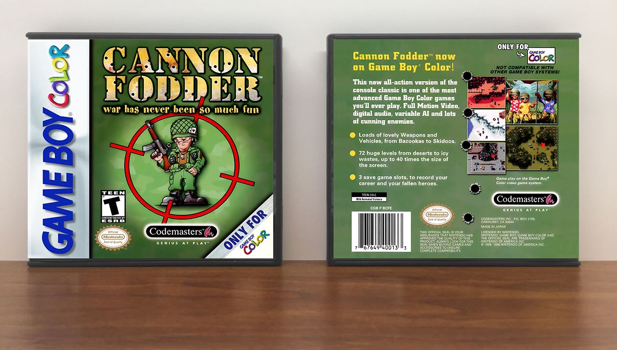 Cannon Fodder, Artwork Spine Color: Chrome