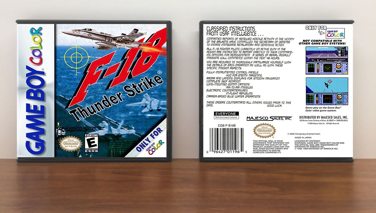F-18 Thunder Strike, Artwork Spine Color: Chrome