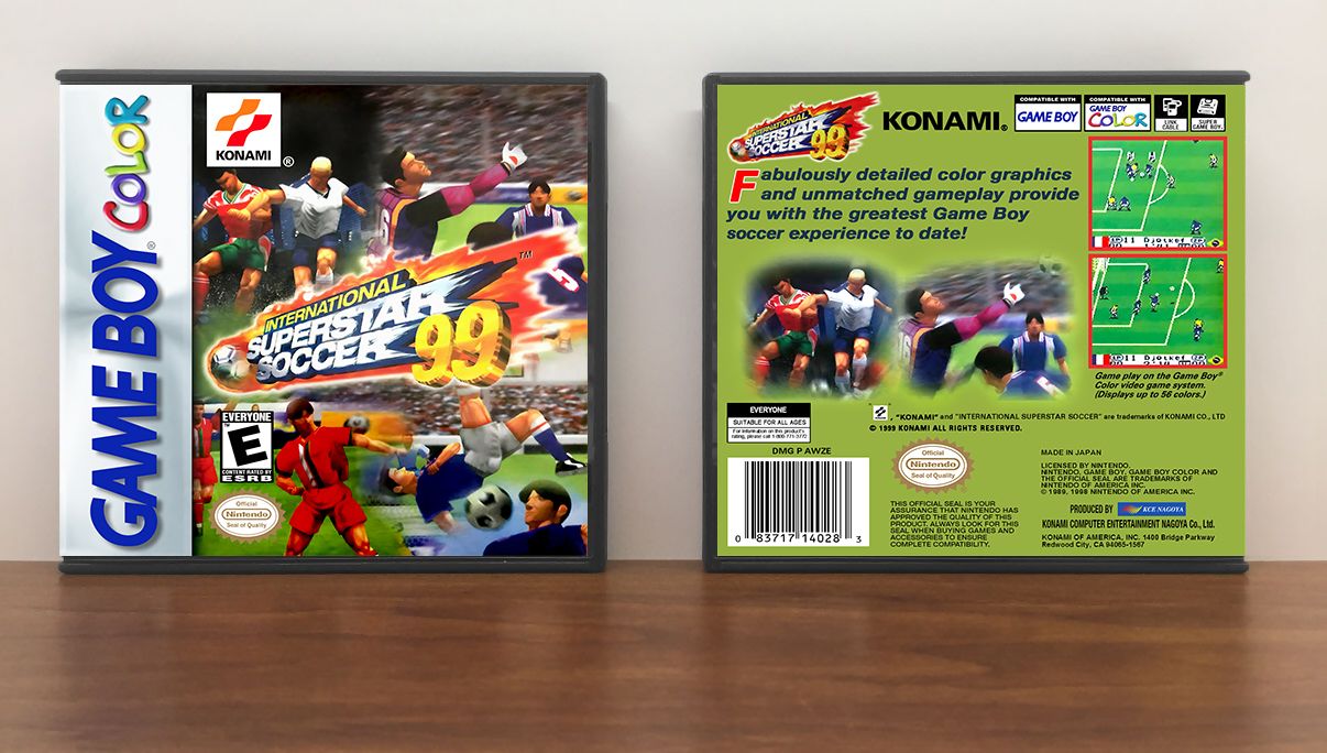 International Superstar Soccer &#39;99, Artwork Spine Color: Chrome