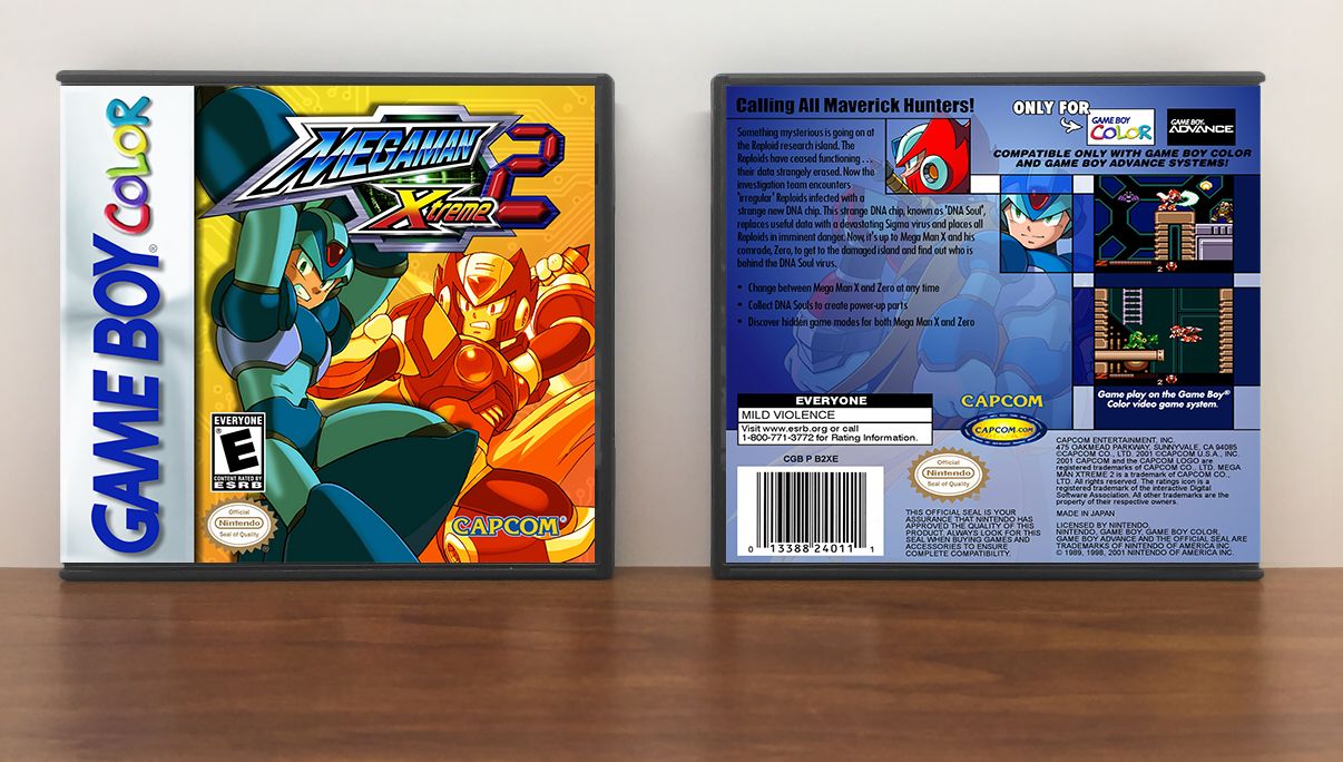 Mega Man Xtreme 2, Artwork Spine Color: Chrome
