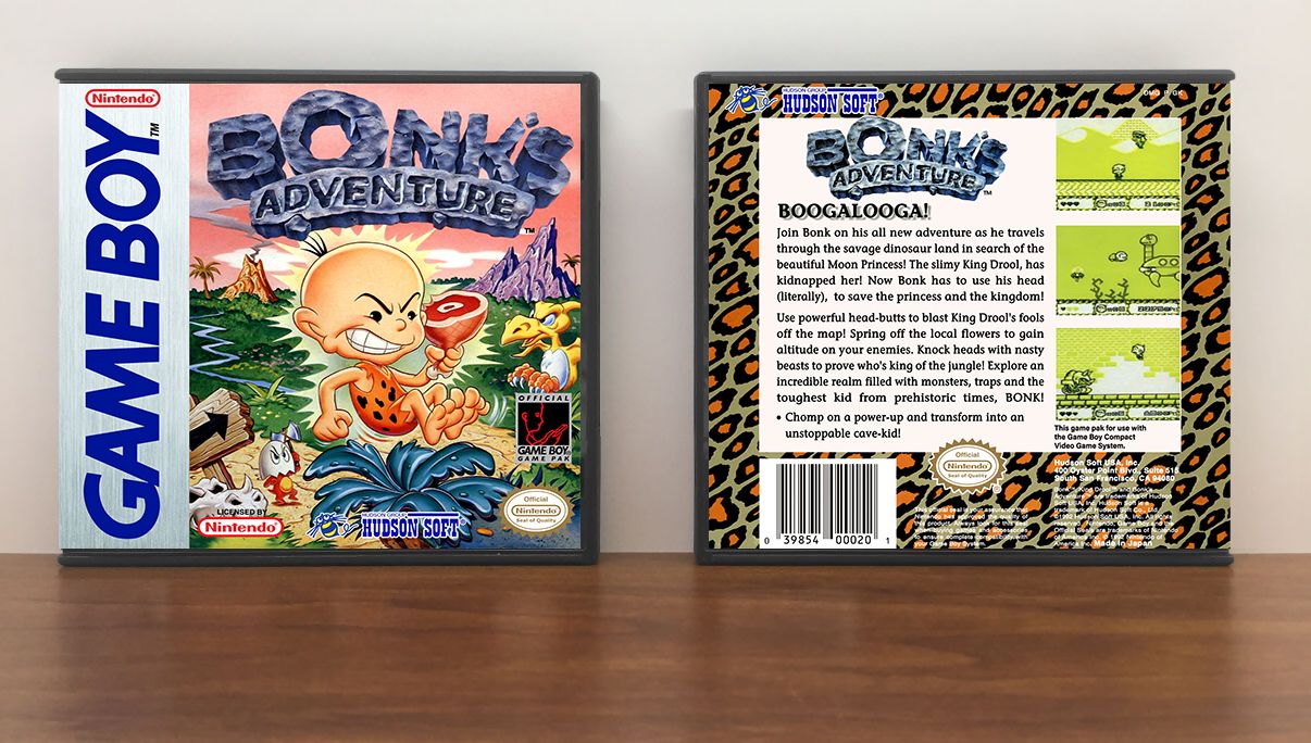 Bonk&#39;s Adventure (Hudson Soft), Artwork Spine Color: Chrome