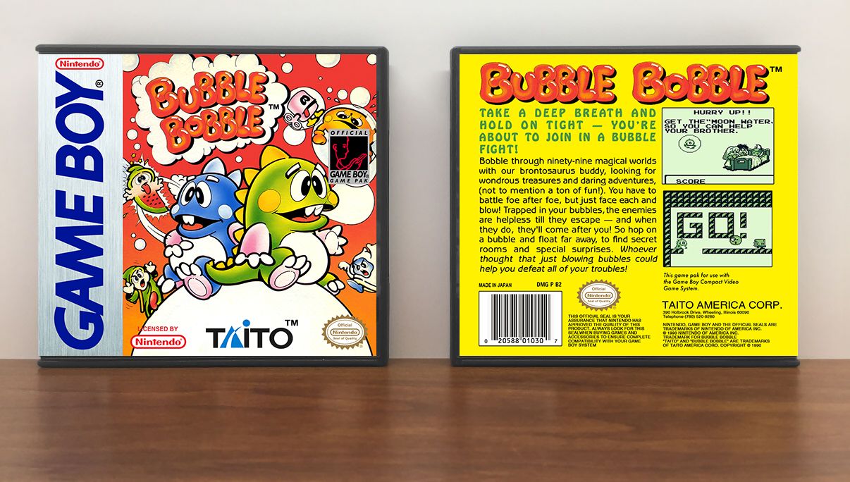 Bubble Bobble (Taito), Artwork Spine Color: Chrome