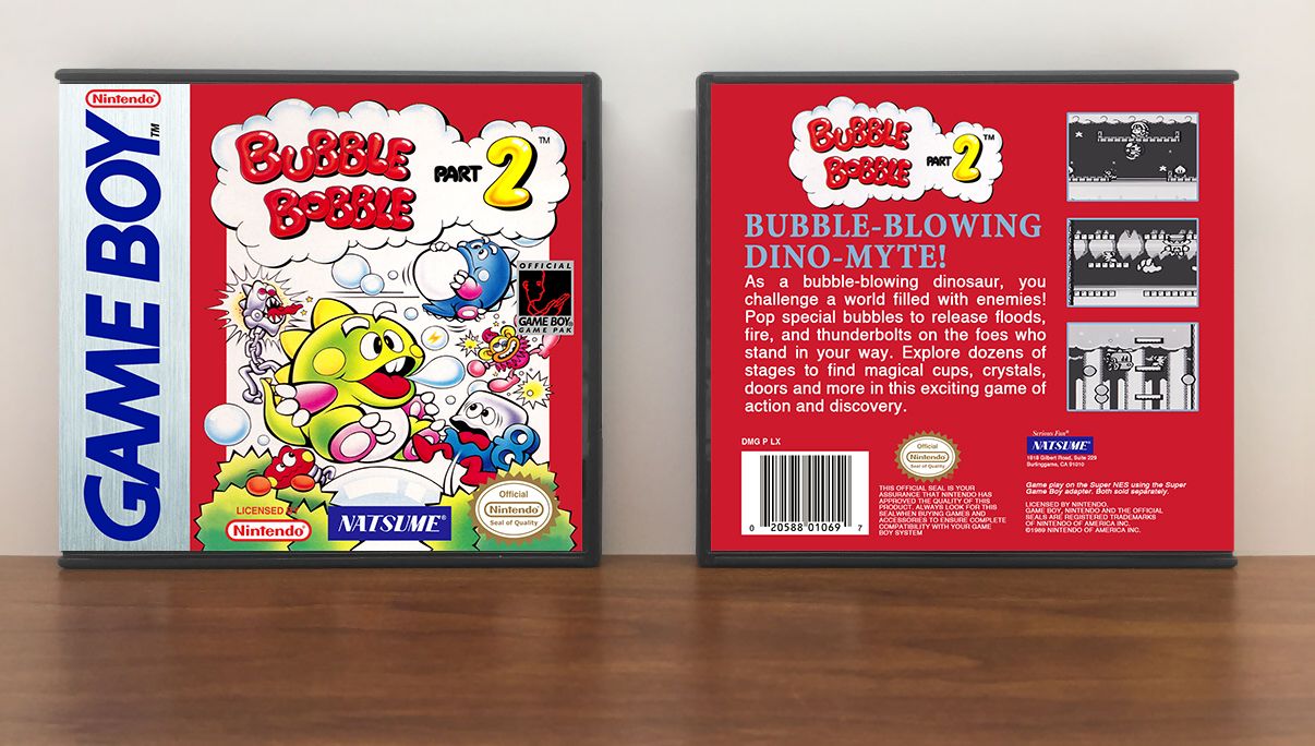 Bubble Bobble Part 2 (Natsume), Artwork Spine Color: Chrome