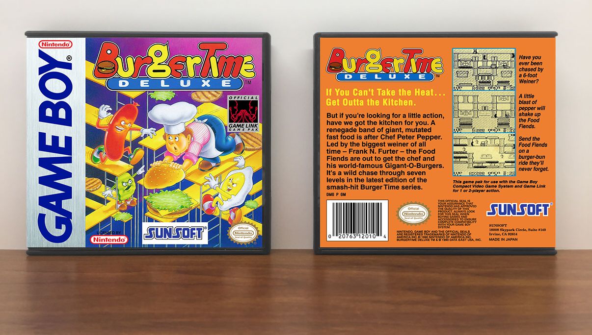 Burger Time Deluxe (Sunsoft), Artwork Spine Color: Chrome