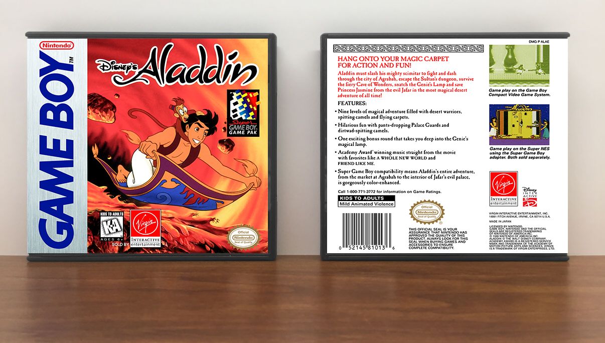 Disney&#39;s Aladdin (Virgin), Artwork Spine Color: Chrome