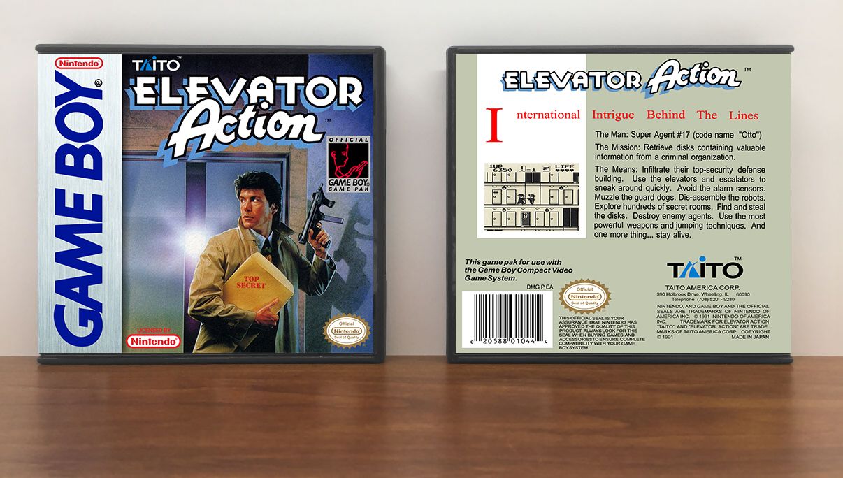 Elevator Action (Taito), Artwork Spine Color: Chrome