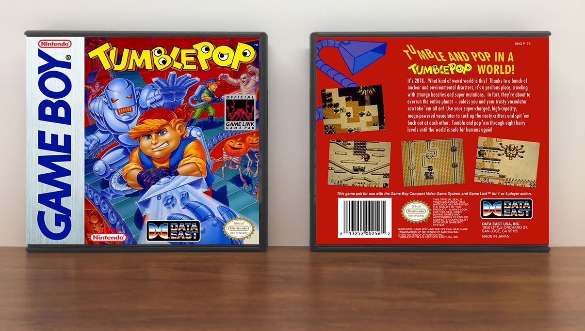 Tumblepop (Data East), Artwork Spine Color: Chrome