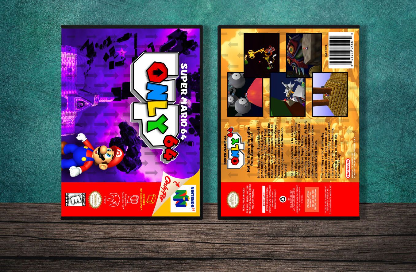 Super Mario 64: Only Up, Case Color: DARK GREY (OEM DS CASE COLOR)