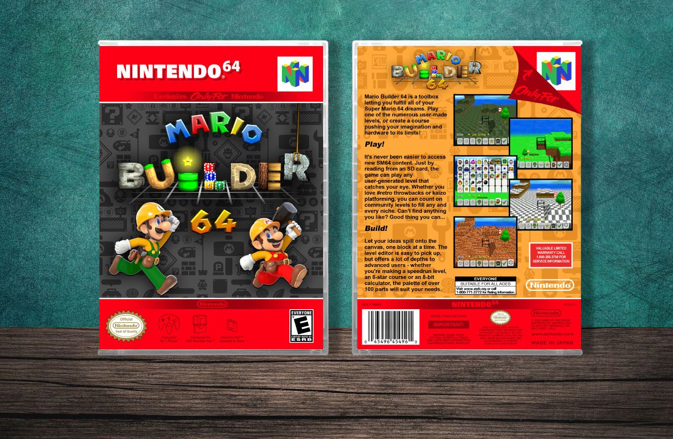 Mario Builder 64, Case Color: CLEAR (Transparent)
