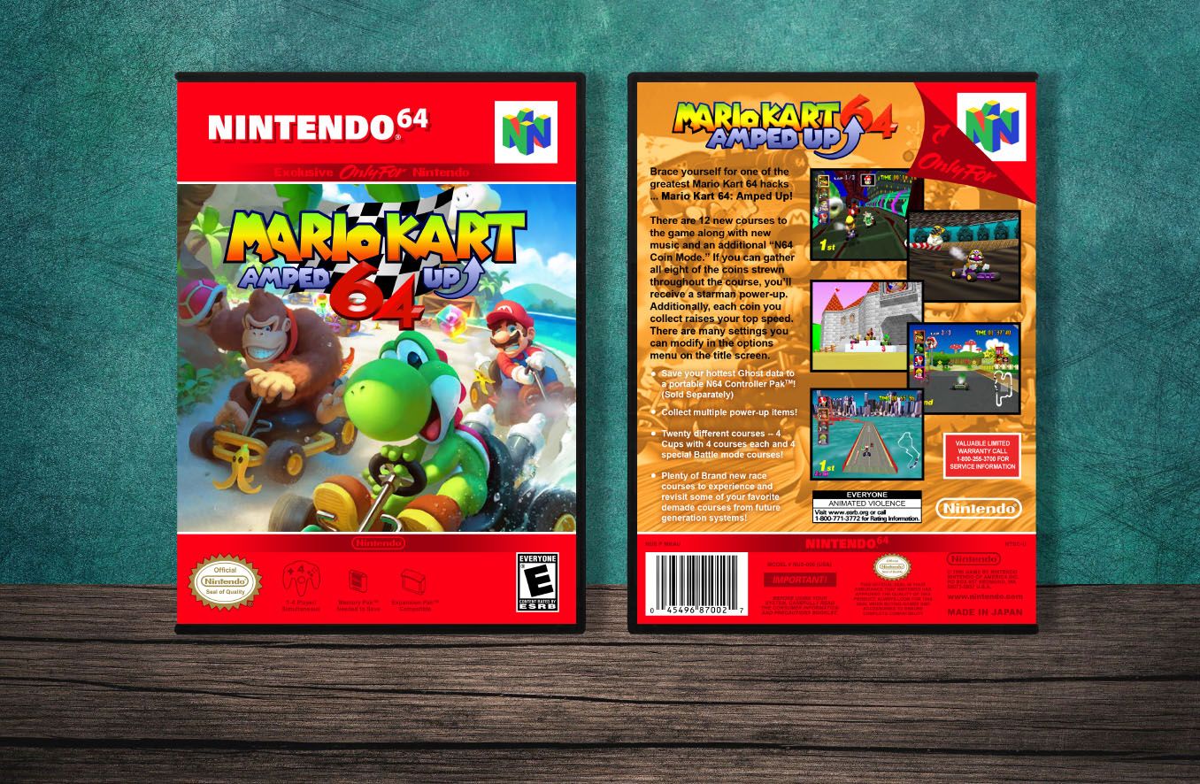 Mario Kart 64 Amped Up, Case Color: DARK GREY (OEM DS CASE COLOR)