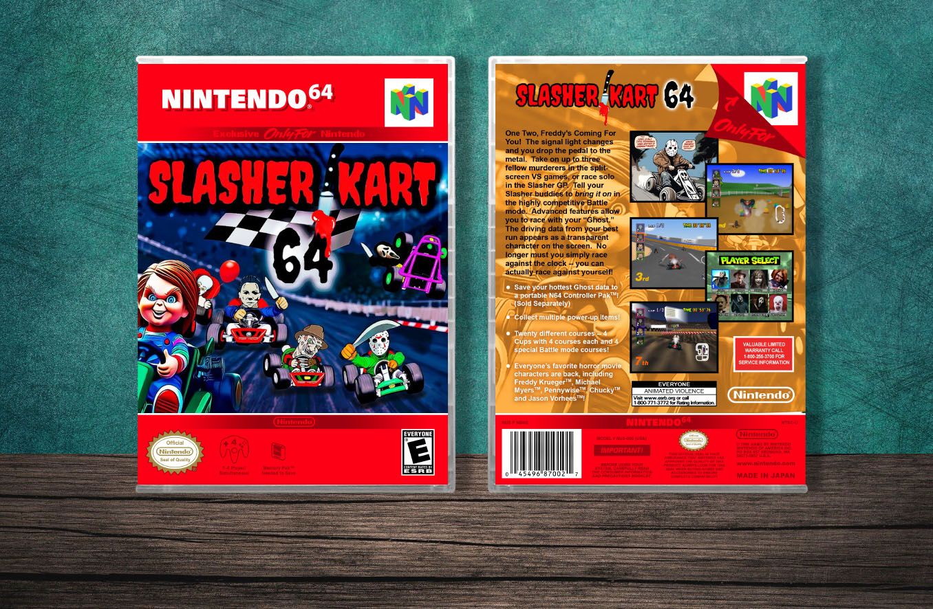 Slasher Kart 64, Case Color: CLEAR (Transparent)