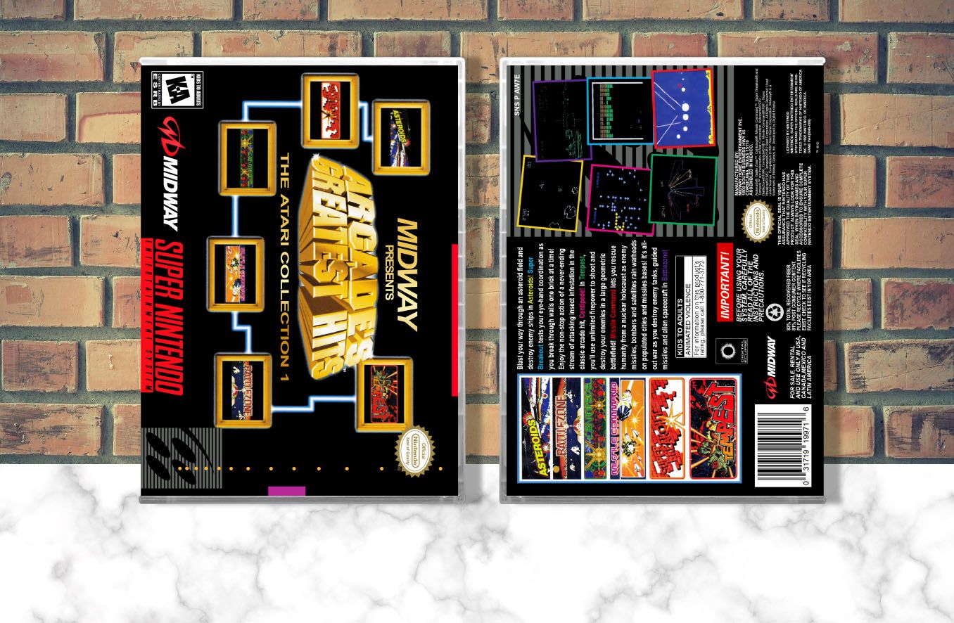 Arcade&#39;s Greatest Hits: The Atari Collection 1, Case Color: CLEAR (Transparent)