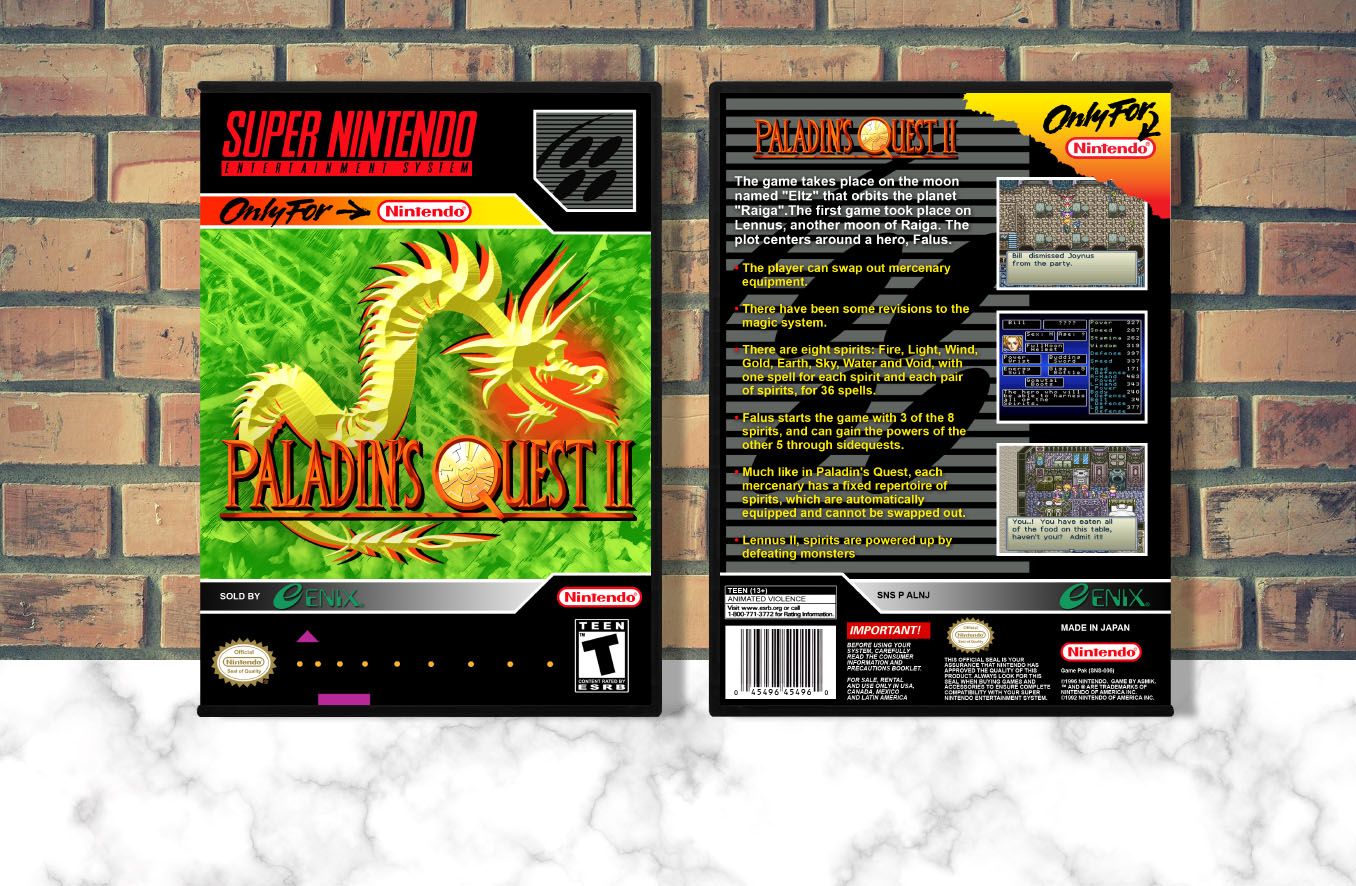 Paladin's Quest II, Case Color: DARK GREY (OEM DS CASE COLOR)