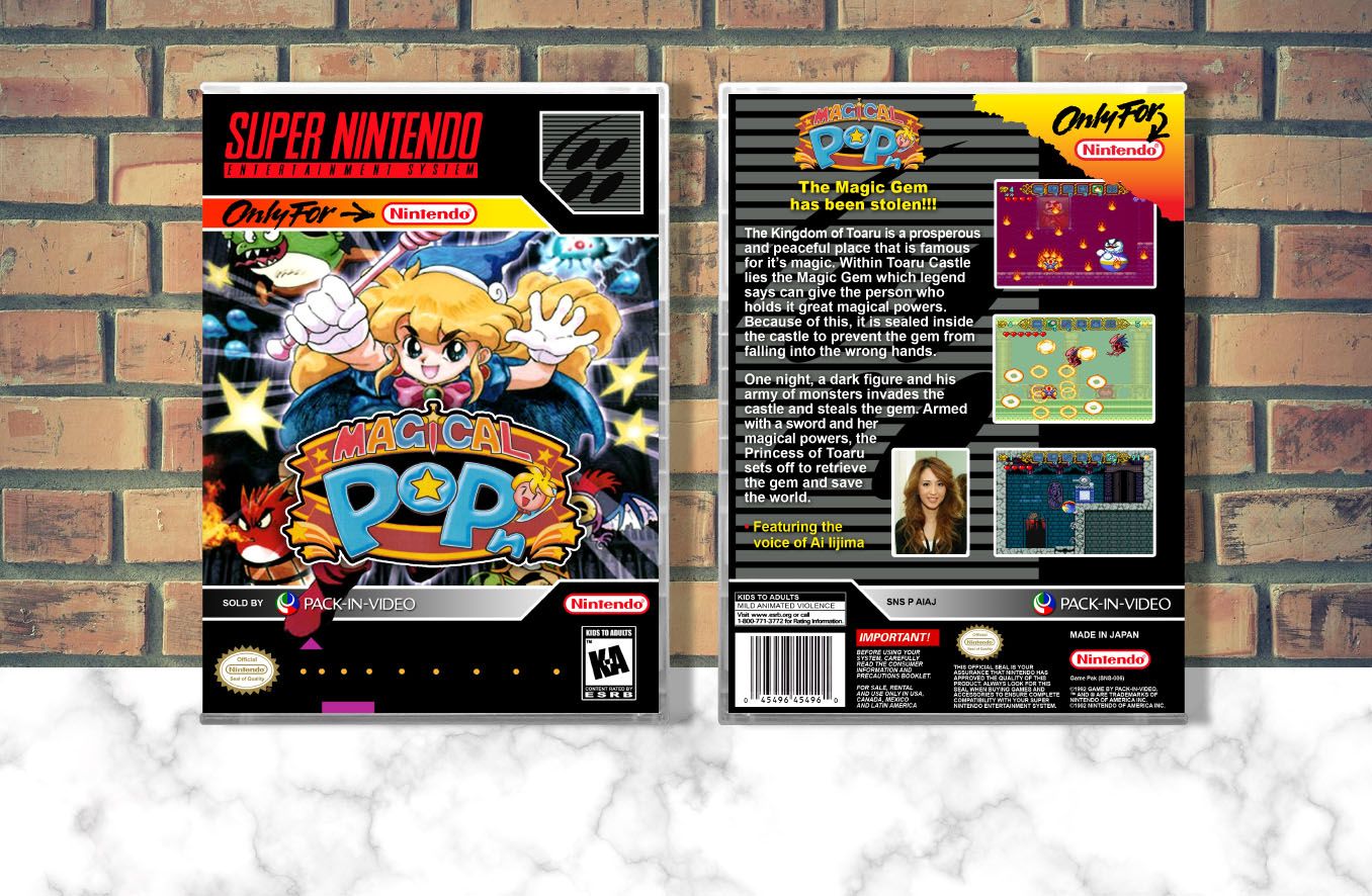 Magical Pop&#39;n (NTSC), Case Color: CLEAR (Transparent)