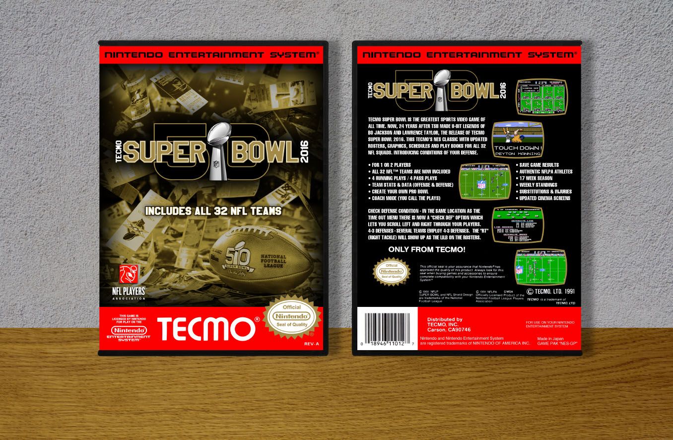 Tecmo Super Bowl 50, Case Color: DARK GREY (OEM DS CASE COLOR)