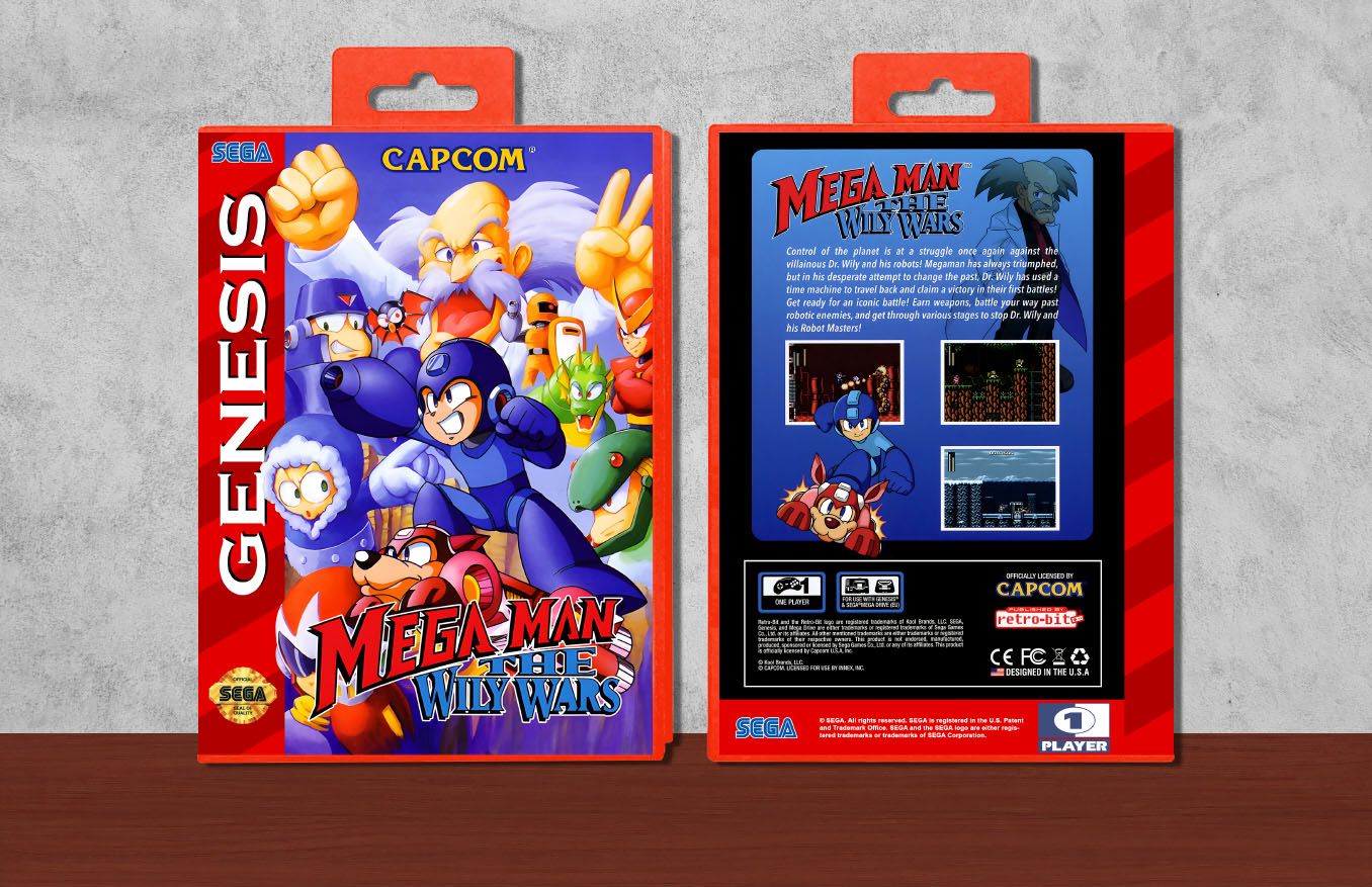 Mega Man: The Wily Wars (Retro-bit), Case Color: Red