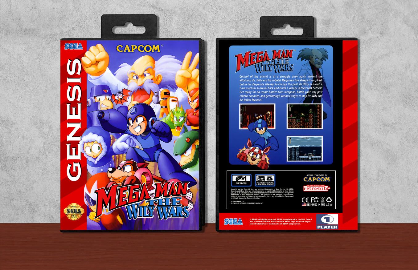 Mega Man: The Wily Wars (Retro-bit), Case Color: Black