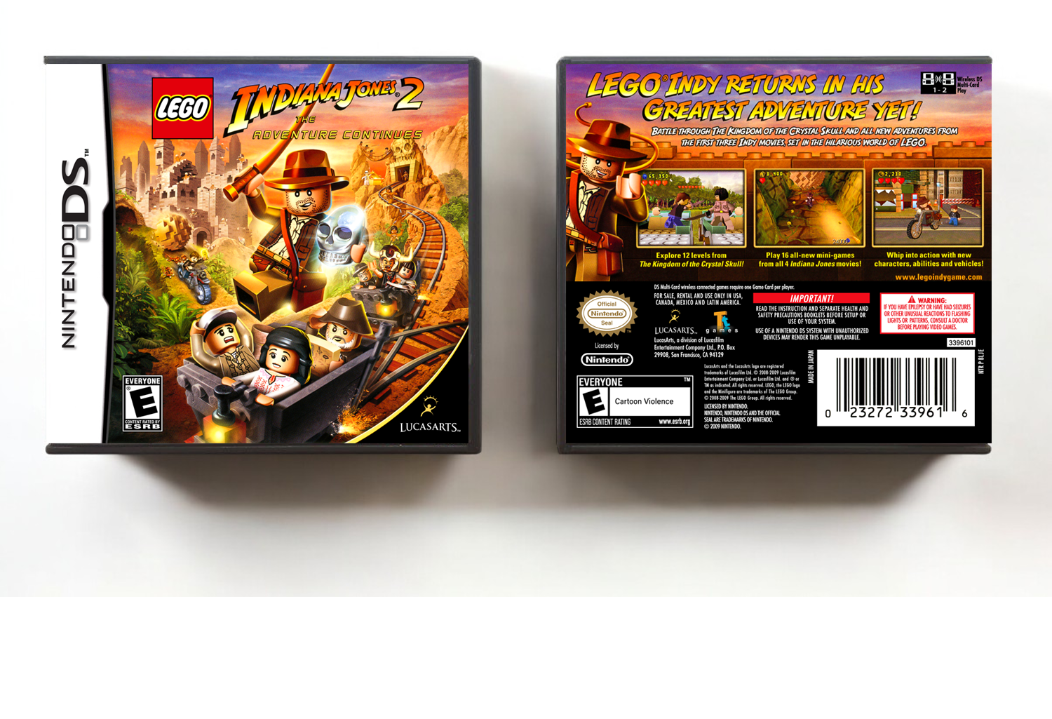 Lego Indiana Jones 2: The Adventure Continues, Case Color: DARK GREY (OEM DS CASE COLOR)