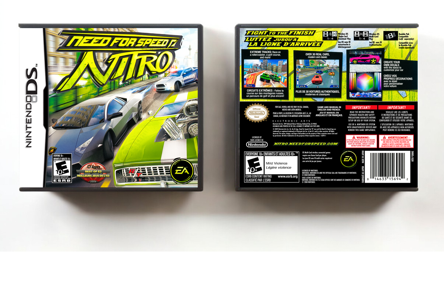 Need for Speed: Nitro, Case Color: DARK GREY (OEM DS CASE COLOR)