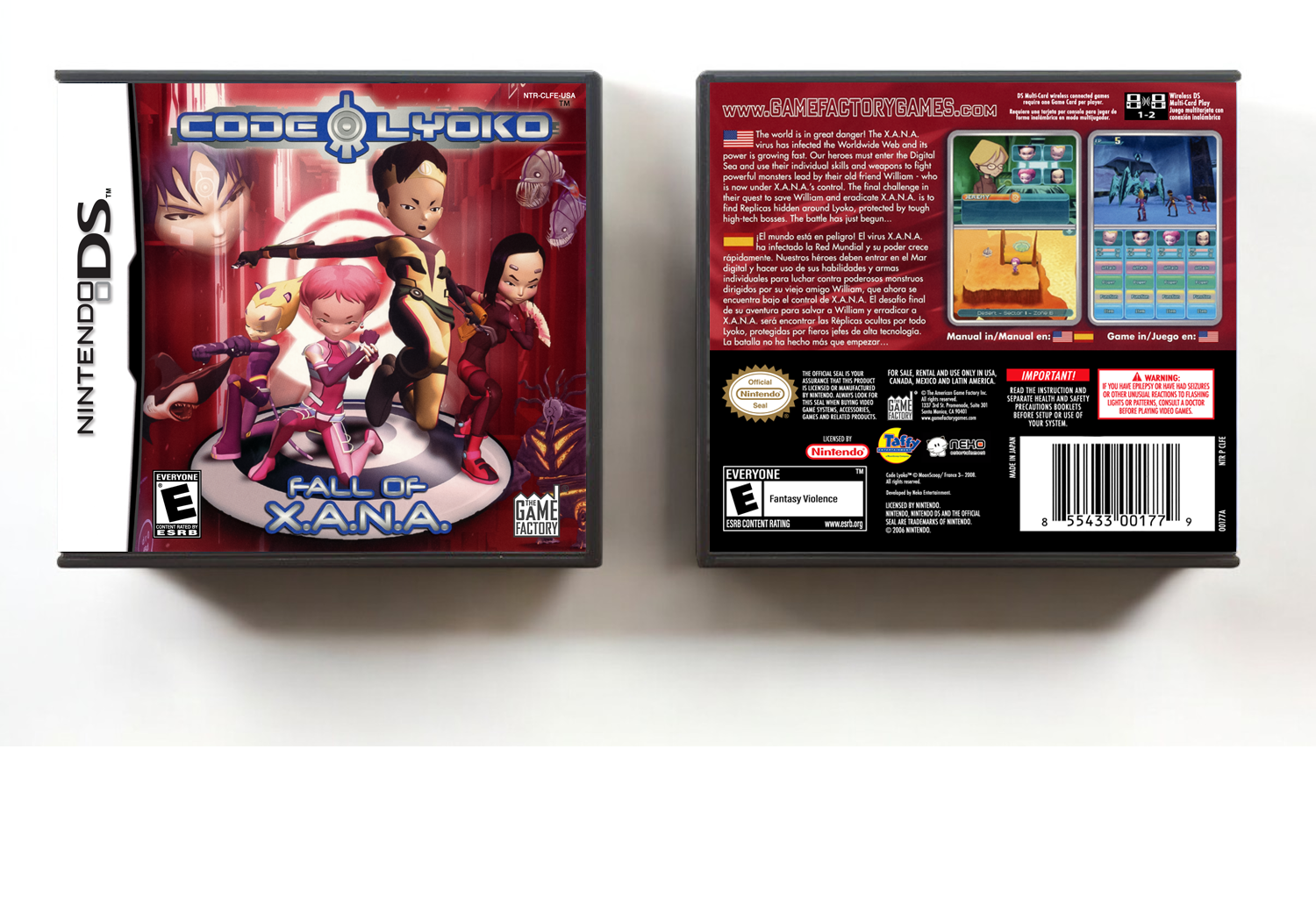 Code Lyoko: Fall of X.A.N.A., Case Color: DARK GREY (OEM DS CASE COLOR)