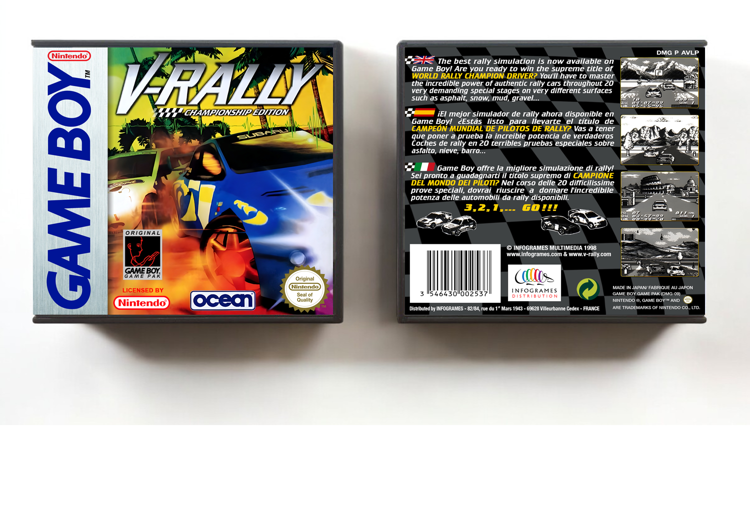 V-Rally Championship Edition (PAL), Artwork Spine Color: Chrome