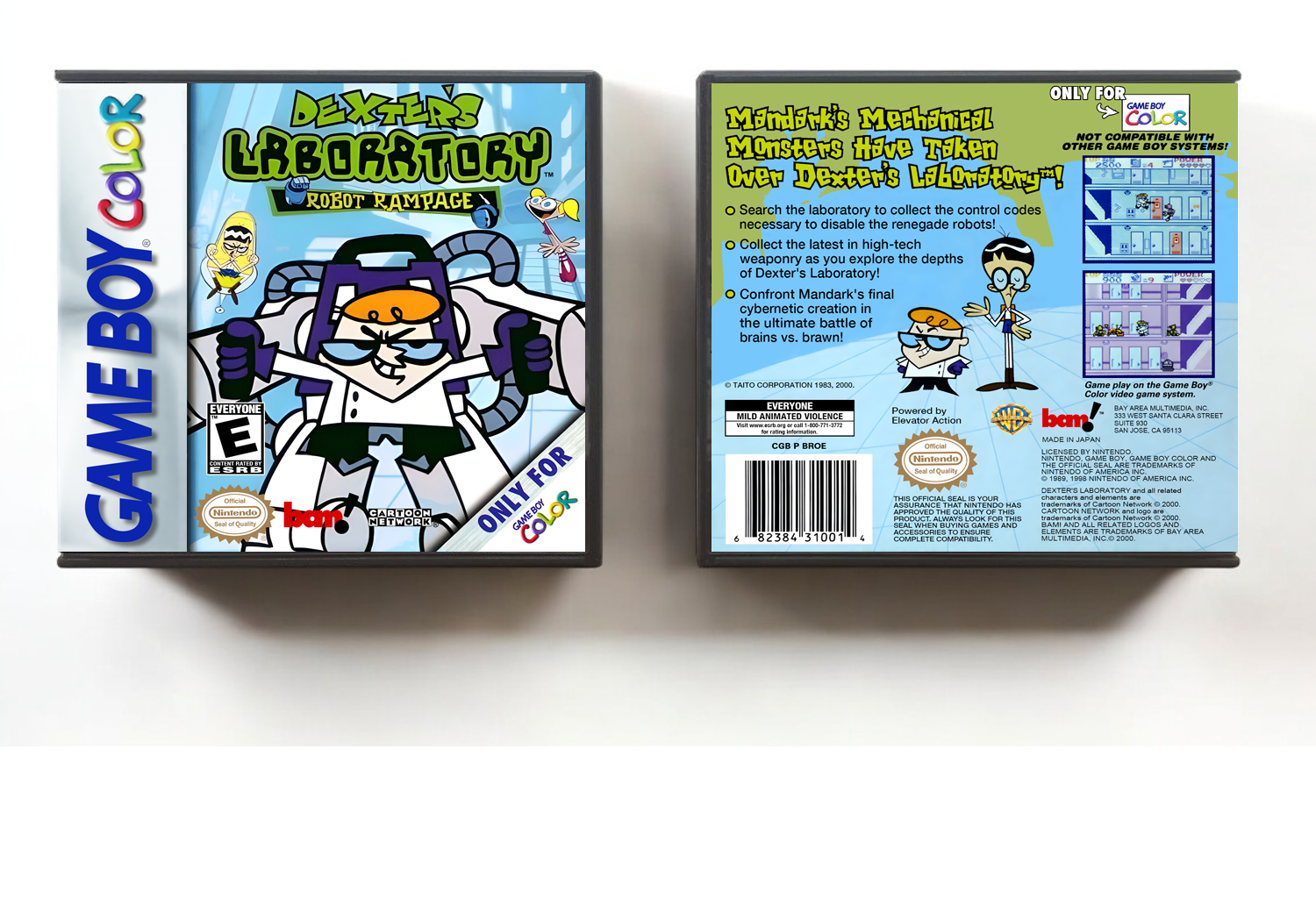 Dexter&#39;s Laboratory: Robot Rampage, Artwork Spine Color: Chrome