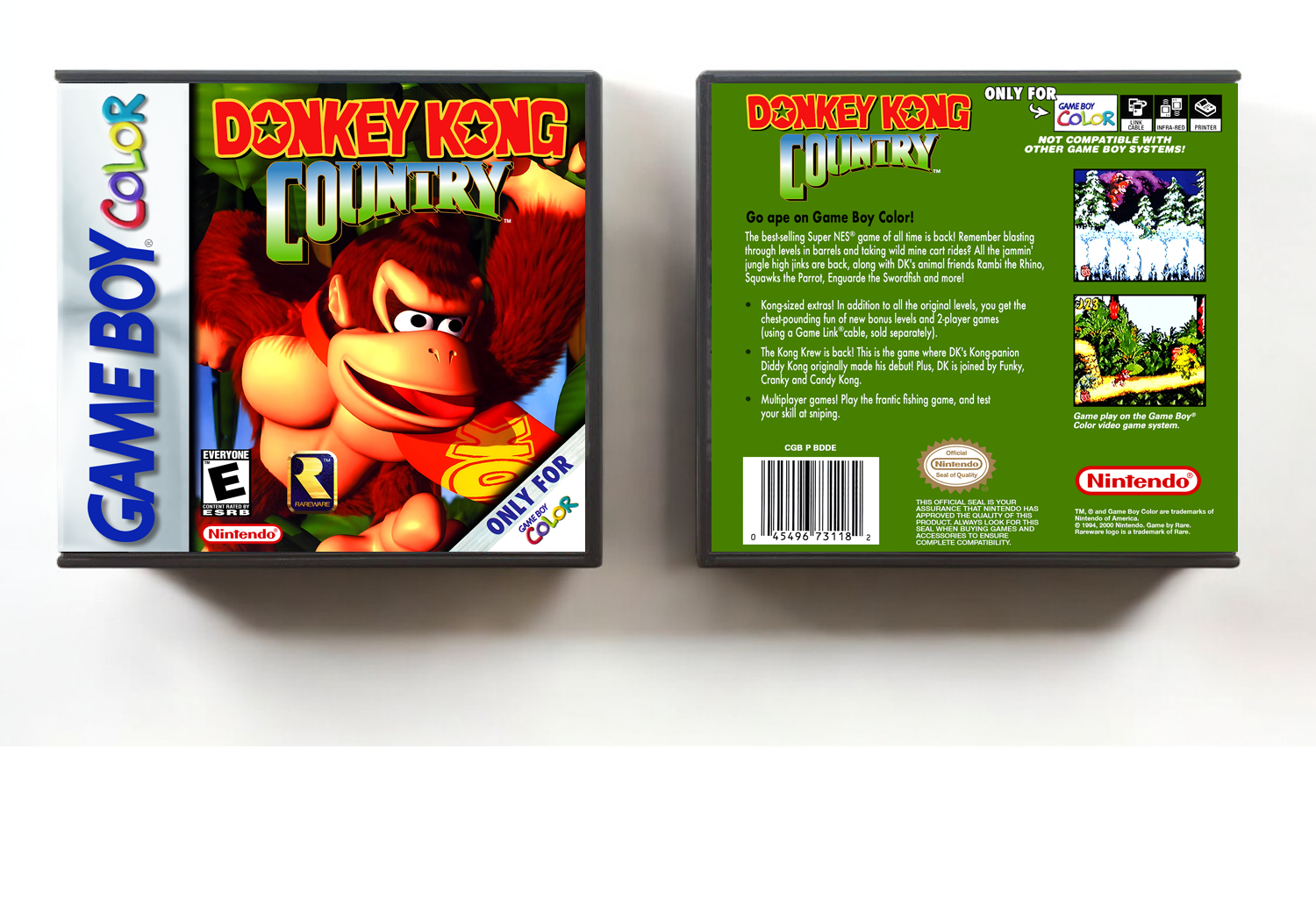 Donkey Kong Country, Artwork Spine Color: Chrome