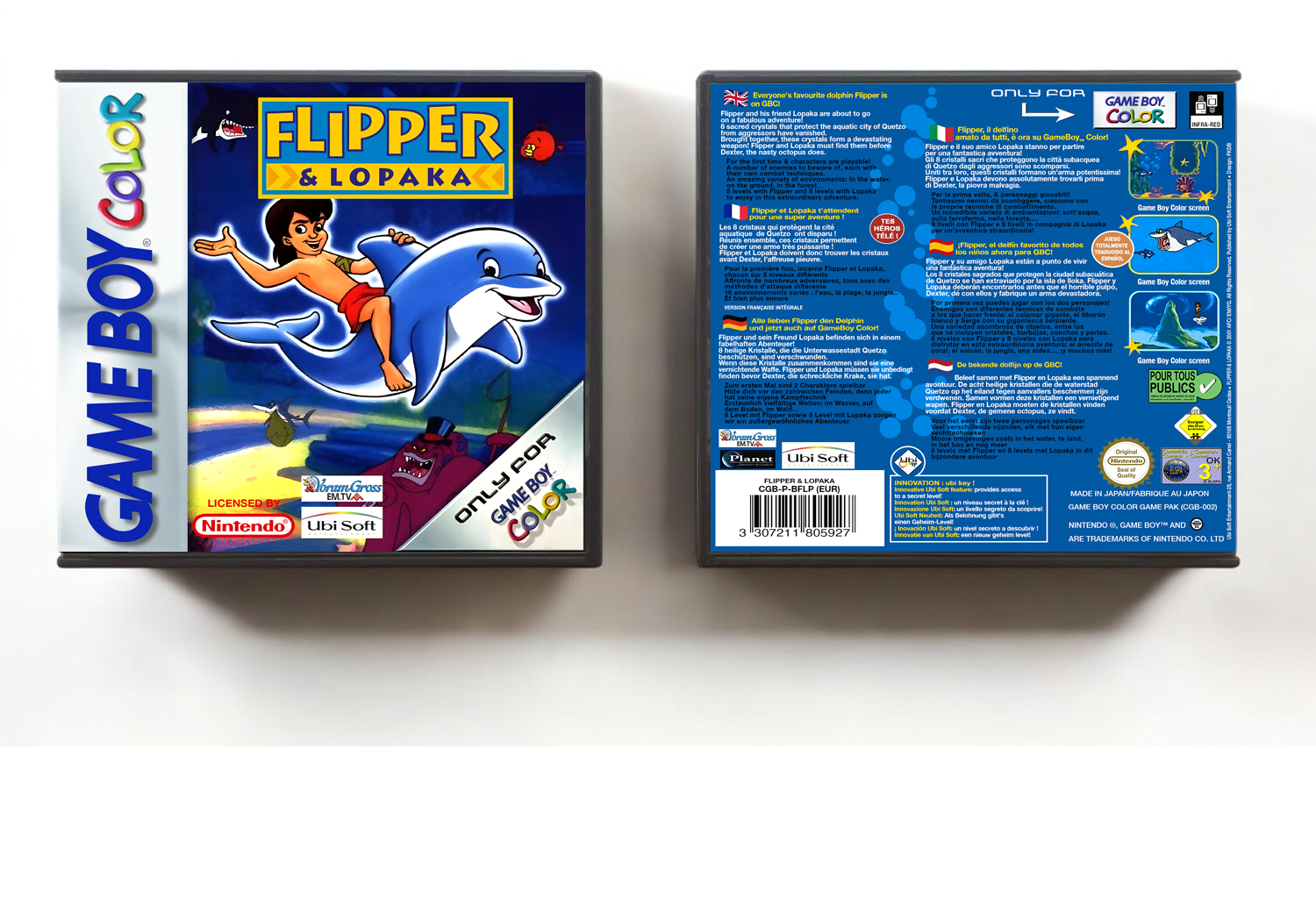 Flipper and Lopaka (PAL), Artwork Spine Color: Chrome