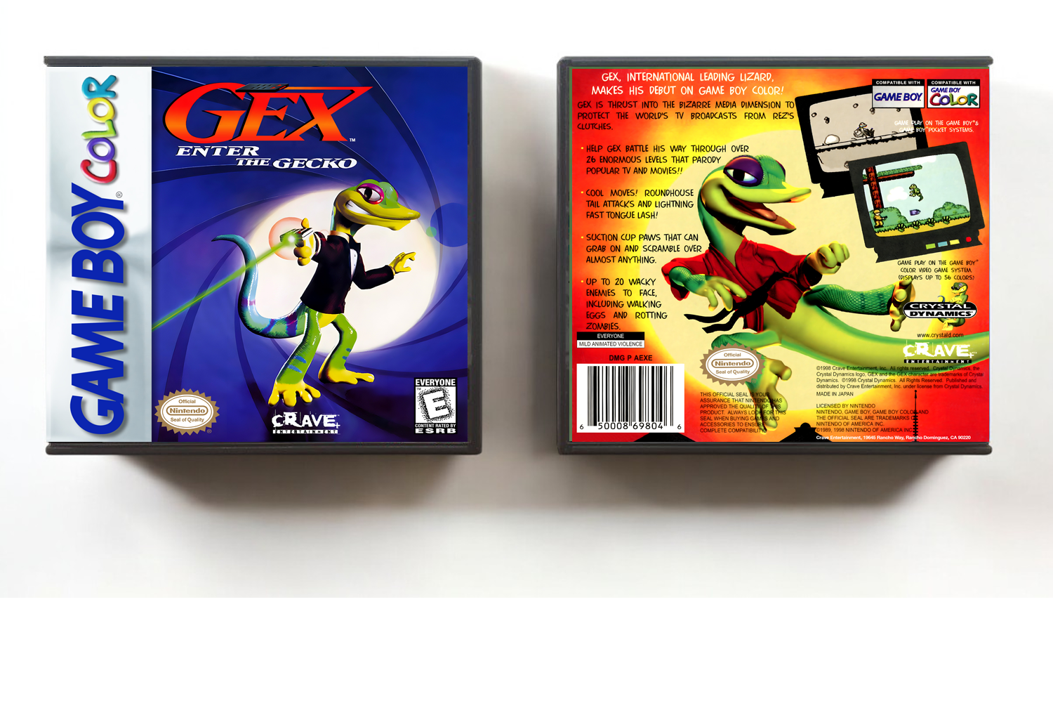 Gex: Enter the Gecko, Artwork Spine Color: Chrome