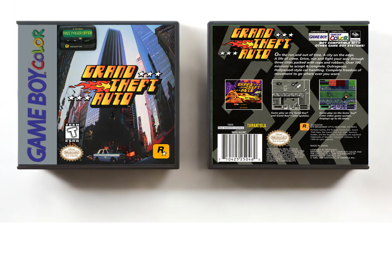 GTA: Grand Theft Auto, Artwork Spine Color: Chrome