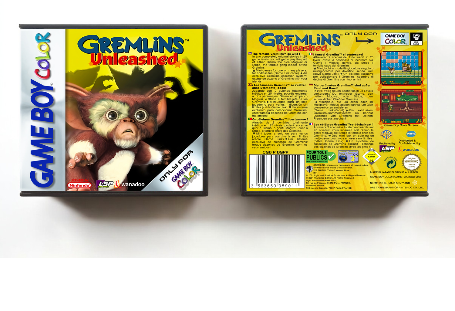 Gremlins Unleashed (PAL), Artwork Spine Color: Chrome
