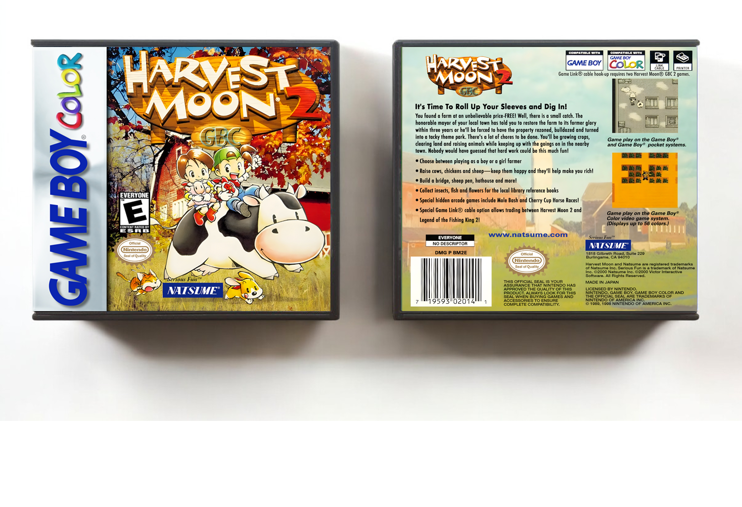 Harvest Moon GBC 2, Artwork Spine Color: Chrome