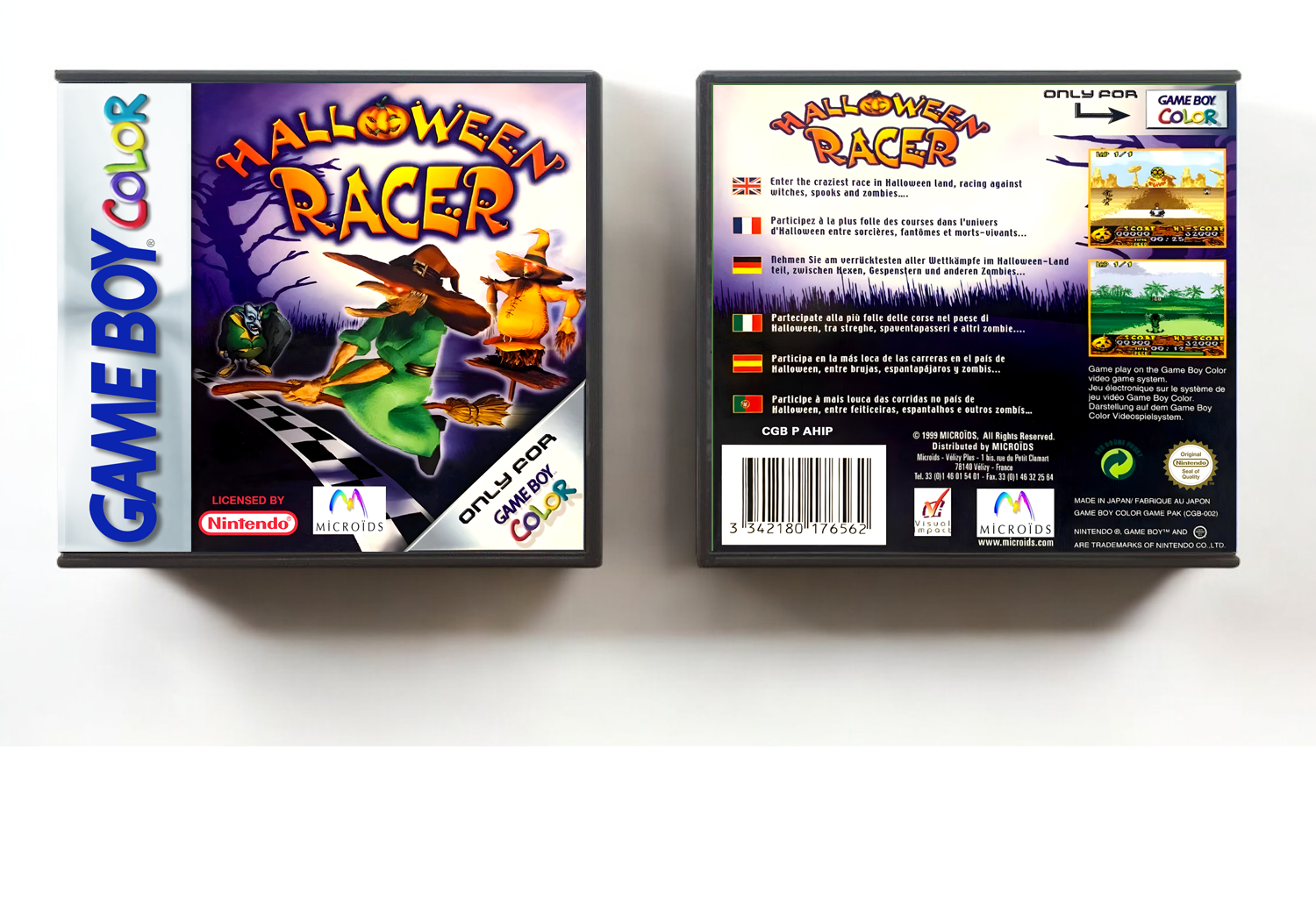 Halloween Racer (PAL), Artwork Spine Color: Chrome