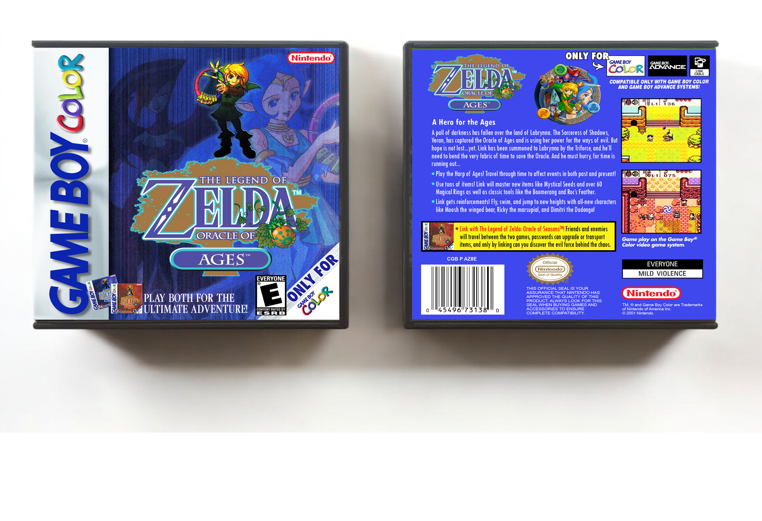 Legend of Zelda: Oracle of Ages, The, Artwork Spine Color: Chrome
